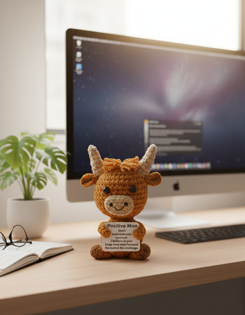 Handcrafted Encouraging Cow