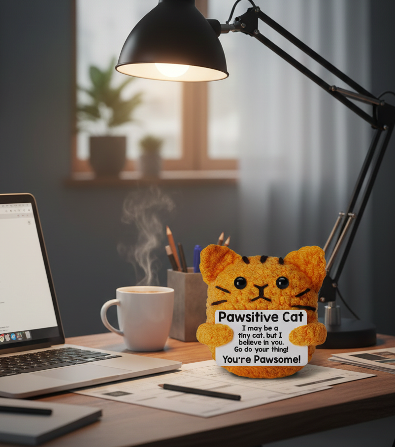Handcrafted Uplifting Cat