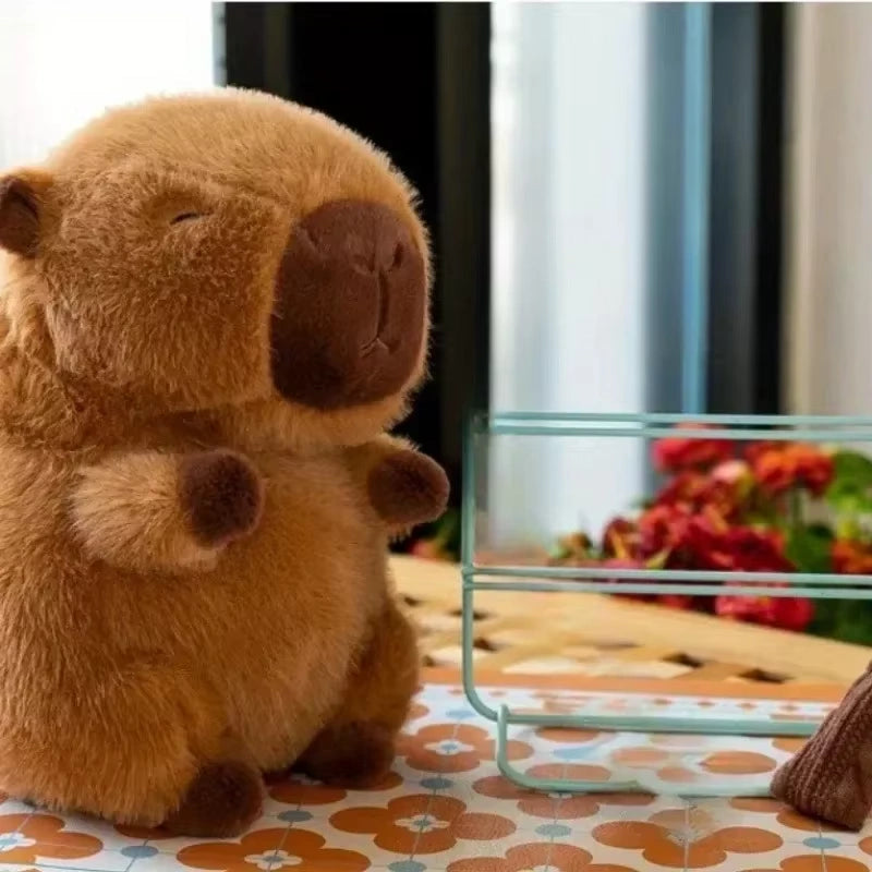 alt="Soft and cuddly capybara plush toy, perfect as a cute stuffed animal gift for kids or collectors"