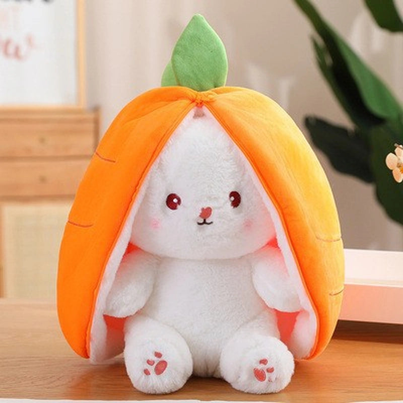 alt="Kawaii fruit-themed bunny plush toy in soft pink, perfect for cuddling or gifting"
