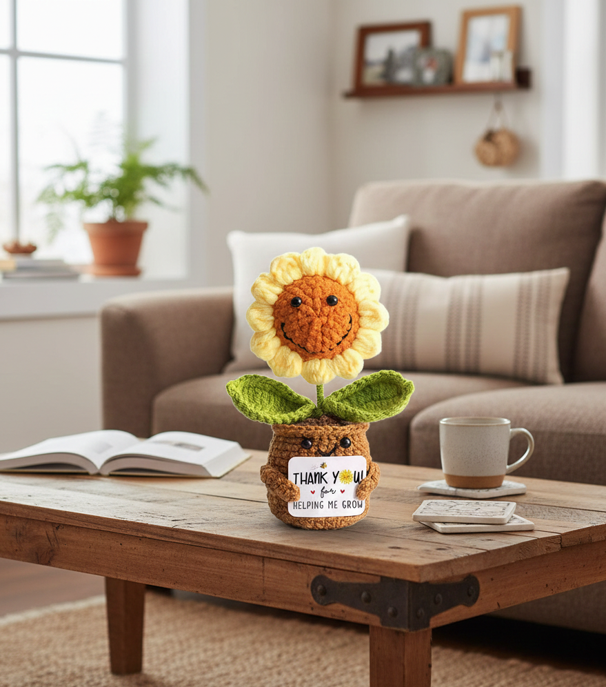 Handcrafted Grateful Sunflower