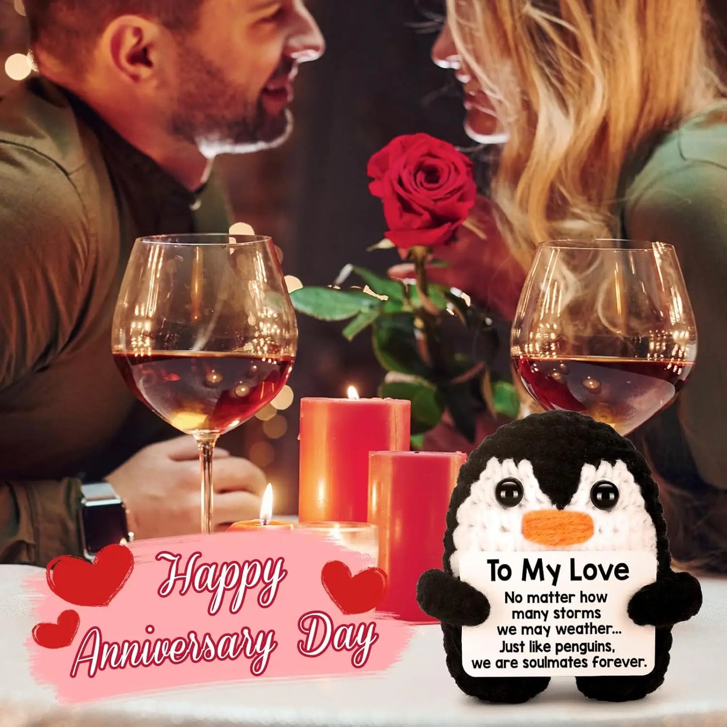 Handcrafted Loving Penguin