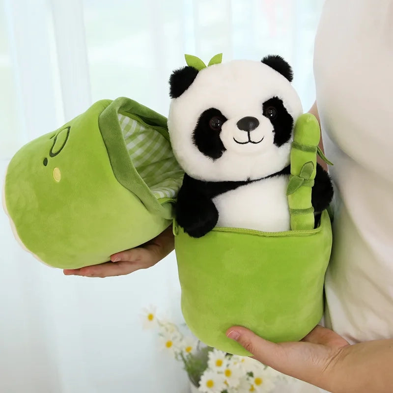 alt="Soft and cuddly bamboo panda plush toy, perfect as a cute stuffed animal gift for kids, panda lovers, or plushie collectors"