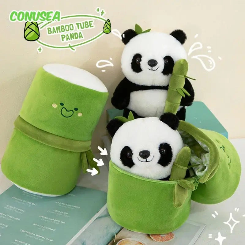 alt="Soft and cuddly bamboo panda plush toy, perfect as a cute stuffed animal gift for kids, panda lovers, or plushie collectors"