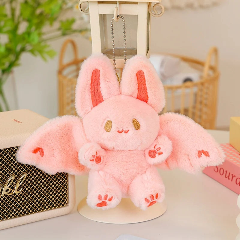 Soft and cuddly bat plush toy with kawaii features, perfect as a cute stuffed animal gift for kids, teens, or plushie collectors