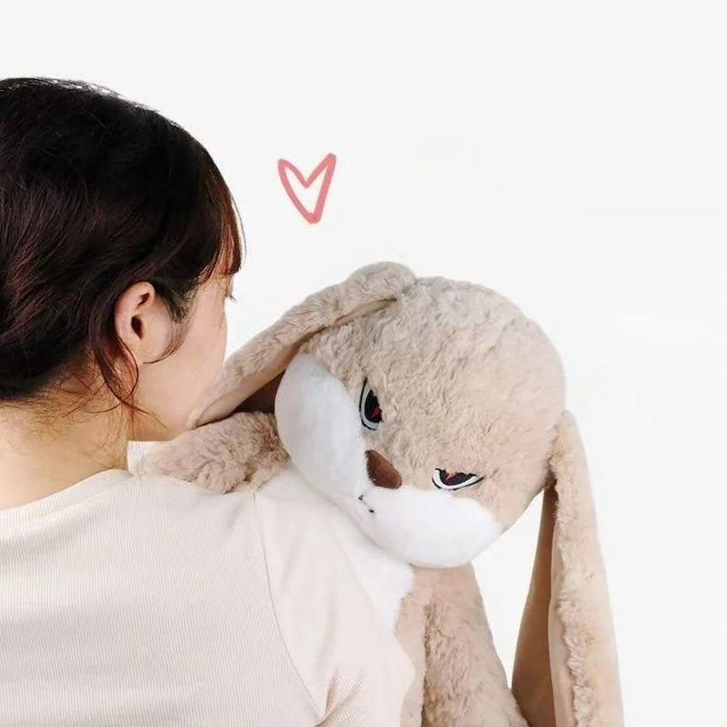 Soft and cuddly kawaii angry bunny plush toy, perfect as a cute stuffed animal gift for collectors, kids, or mood lovers