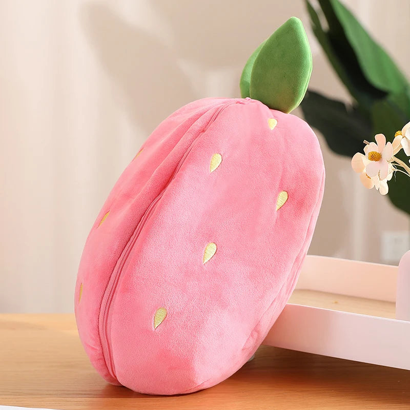 alt="Kawaii fruit-themed bunny plush toy in soft pink, perfect for cuddling or gifting"
